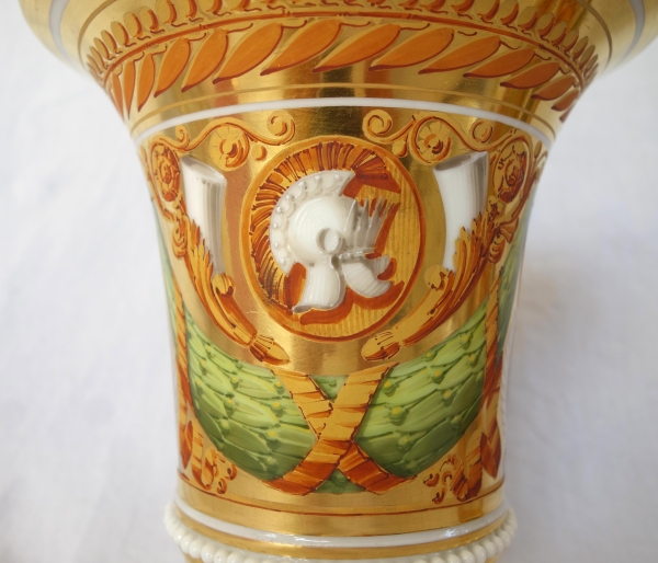 Paire de cache-pots d'époque Restauration en porcelaine attr. à Schoelcher - vers 1820