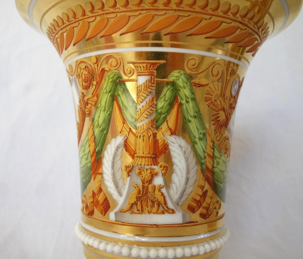 Paire de cache-pots d'époque Restauration en porcelaine attr. à Schoelcher - vers 1820