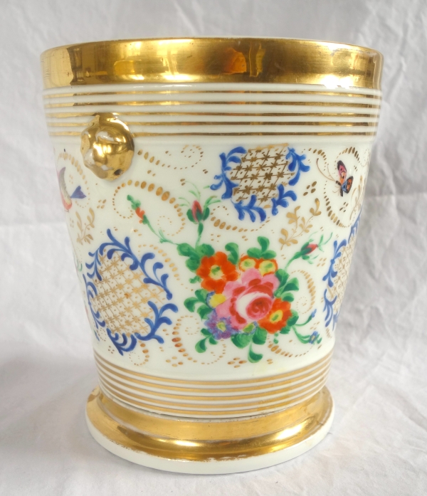 Pair of Paris porcelain planters, early 19th century circa 1840