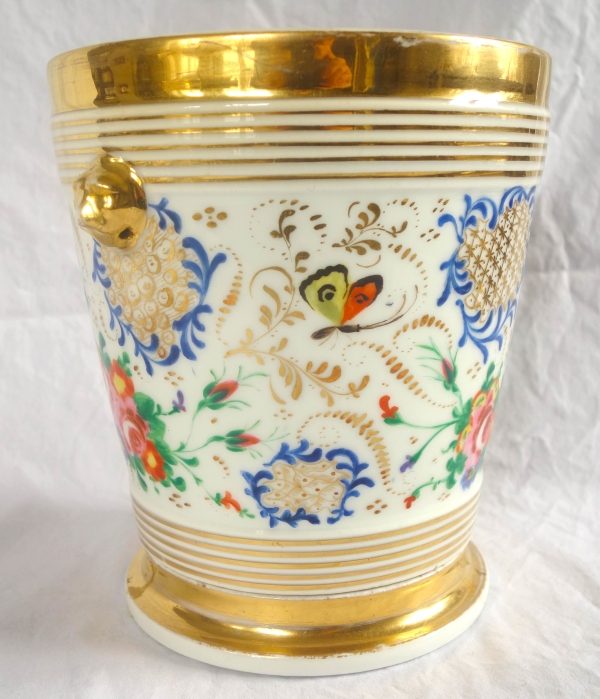 Pair of Paris porcelain planters, early 19th century circa 1840