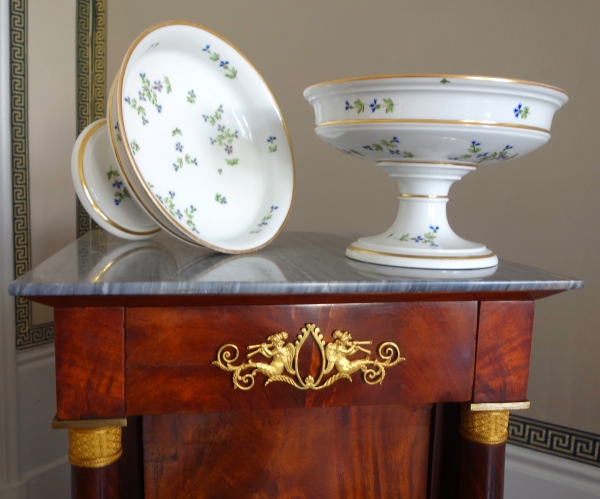 Pair of Paris porcelain compote dishes, Louis XVI style, attributed to Dihl & Guerhard