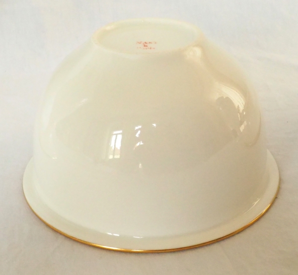 Nast : paire de glacières d’époque Empire en porcelaine de Paris blanche et or