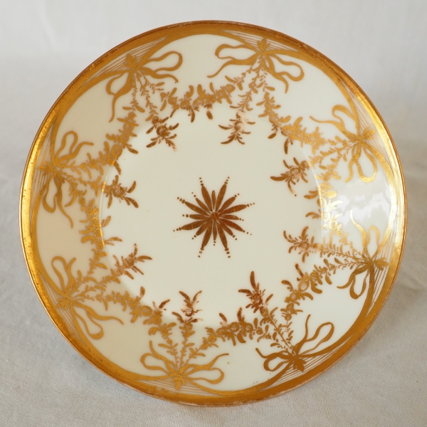 Paire de tasses à café litron en porcelaine, époque Louis XVI Directoire - fin XVIIIe siècle