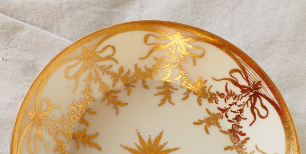 Paire de tasses à café litron en porcelaine, époque Louis XVI Directoire - fin XVIIIe siècle