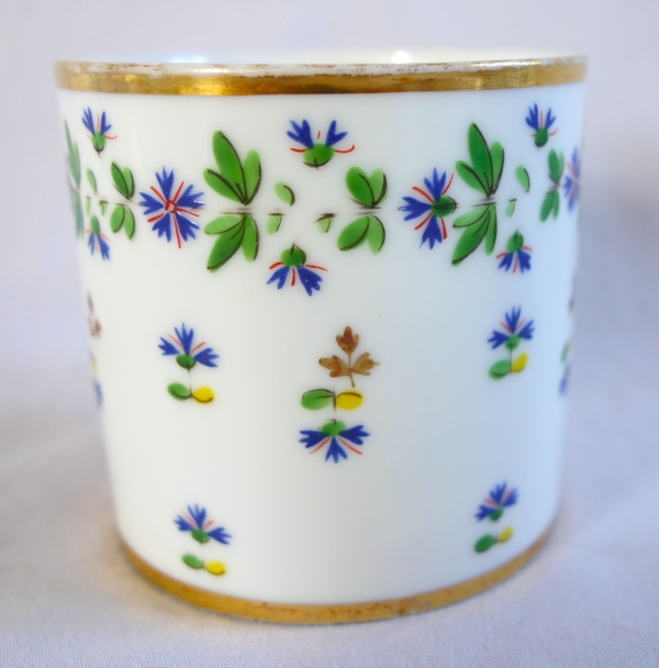 Manufacture du Duc d'Angouleme - pair of litron shaped coffee cups - 18th century - signed
