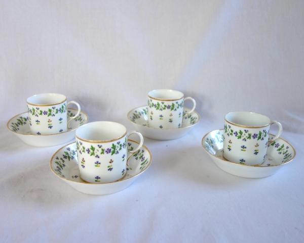 Manufacture du Duc d'Angouleme - pair of litron shaped coffee cups - 18th century - signed
