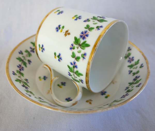 Manufacture du Duc d'Angouleme - pair of litron shaped coffee cups - 18th century - signed