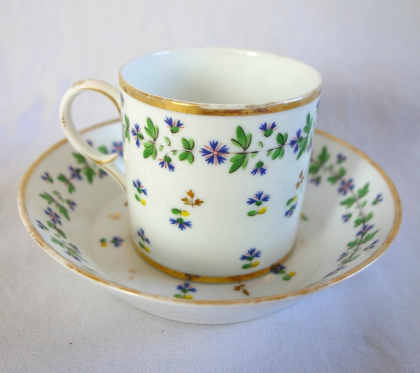 Manufacture du Duc d'Angouleme - pair of litron shaped coffee cups - 18th century - signed