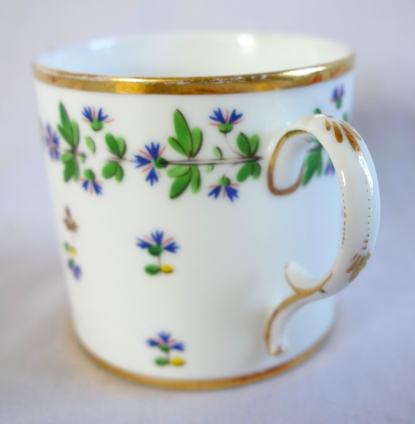 Manufacture du Duc d'Angouleme - pair of litron shaped coffee cups - 18th century - signed