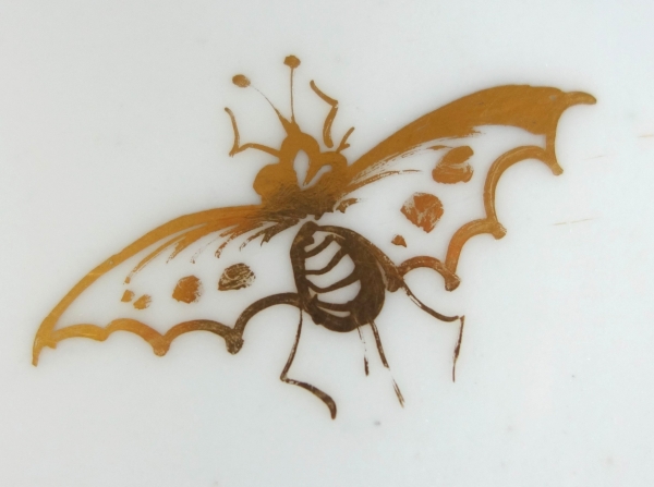 Pair of Empire Paris porcelain trumpet-shaped vases / planters, early 19th century