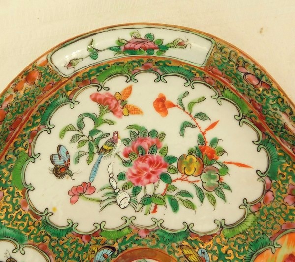 Plateau trilobé en porcelaine de Canton - Chine, XIXe siècle