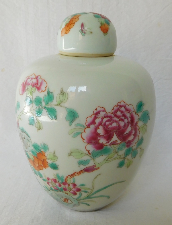 Compagnie des Indes - pot à gingembre en porcelaine de Chine, famille rose - XVIIIe siècle