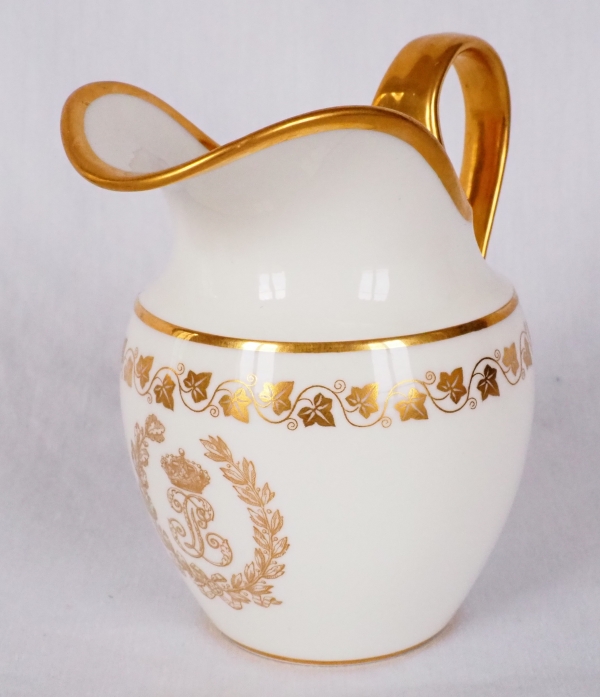 Sevres manufacture : porcelain milk jug from Louis Philippe royal residence Chateau de Bizy
