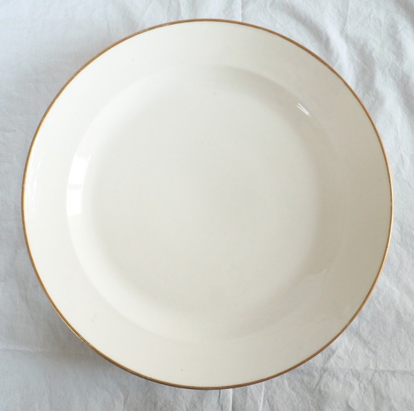 Nast : pot à oille / soupière d’époque Empire en porcelaine de Paris blanche et or