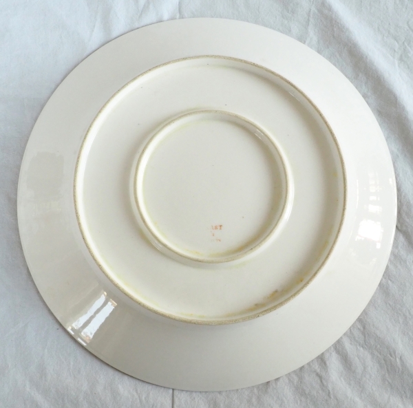 Nast : pot à oille / soupière d’époque Empire en porcelaine de Paris blanche et or