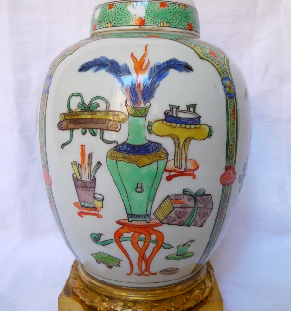 Late 19th century Chinese porcelain and ormolu vase, 18th century style