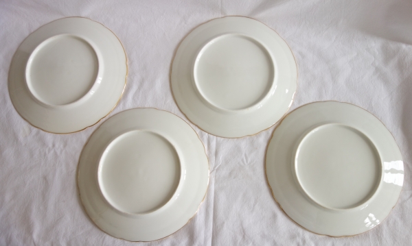 Paris porcelain dessert set for 8 guests, coat of arms and crown of count