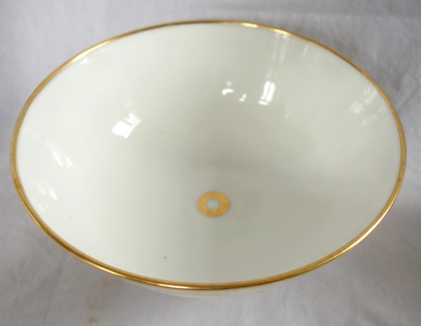 Service à café complet pour 12 en porcelaine de Paris dorée or fin - époque Empire - 17 pièces