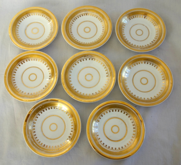 Empire Paris porcelain coffee set for 8 guests, Empire period, early 19th century - 12 pieces