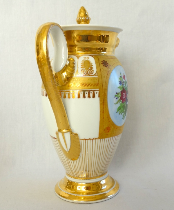 Empire Paris porcelain coffee set for 8 guests, Empire period, early 19th century - 12 pieces