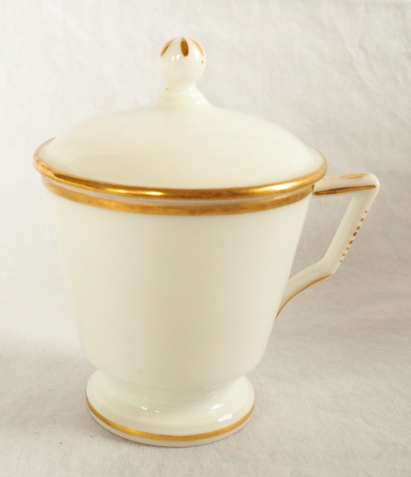 Nast : Empire porcelain creamware set enhanced with fine gold - early 19th century
