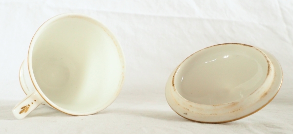 Nast : Empire porcelain creamware set enhanced with fine gold - early 19th century