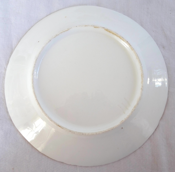 Paris porcelain desert set : 12 plates and 4 serving dishes circa 1840