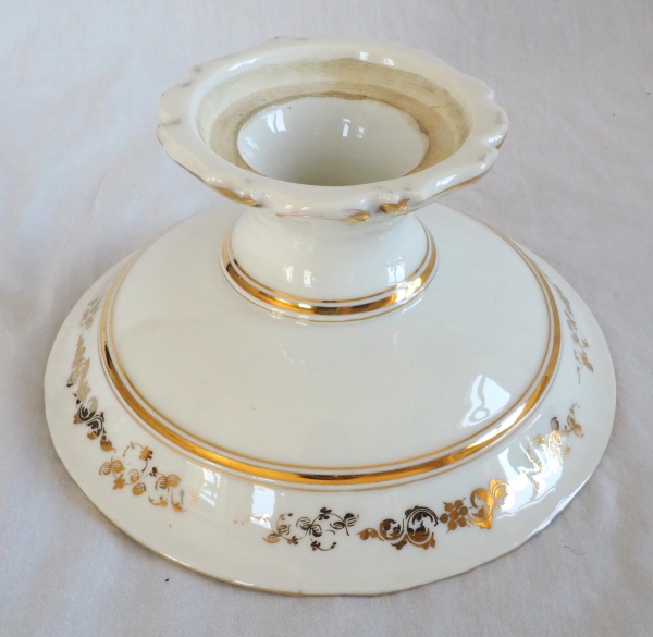 Paris porcelain desert set : 12 plates and 4 serving dishes circa 1840