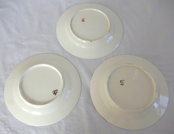18th century Paris porcelain table set - 58 pieces