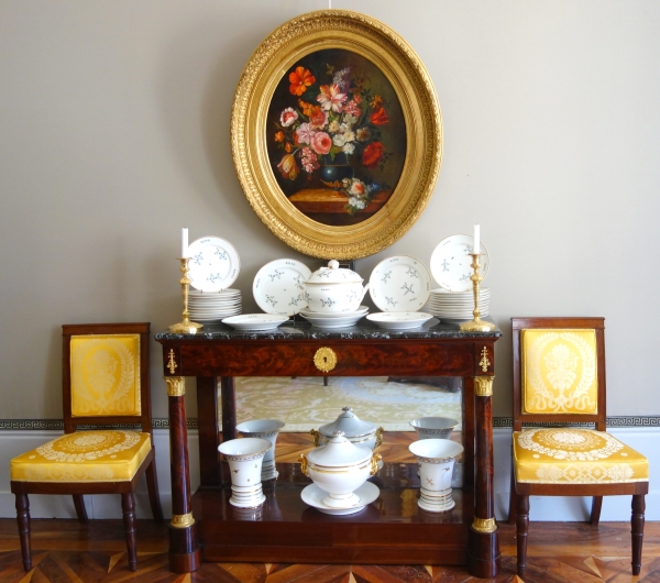 18th century Paris porcelain table set - 58 pieces