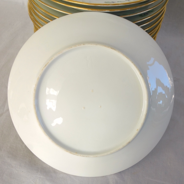 Dihl et Guerhard Manufacture : Louis XVI style table set - 43 pieces - Empire period
