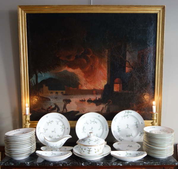 Dihl et Guerhard Manufacture : Louis XVI style table set - 43 pieces - Empire period