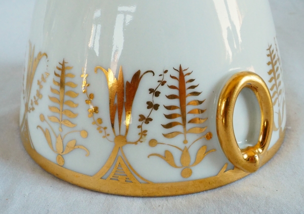Empire Paris porcelain sugar pot attributed to Locre Manufacture