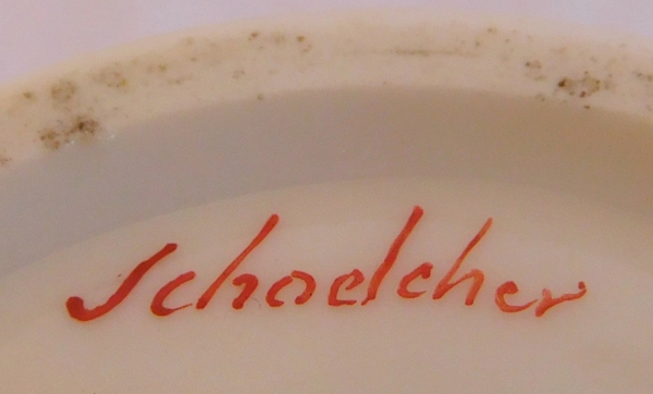 Manufacture Schoelcher : sucrier Empire en porcelaine de Paris d'époque Charles X