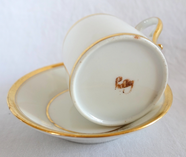 Paris porcelain coffee cup, Halley Manufacture, early 19th century before 1811