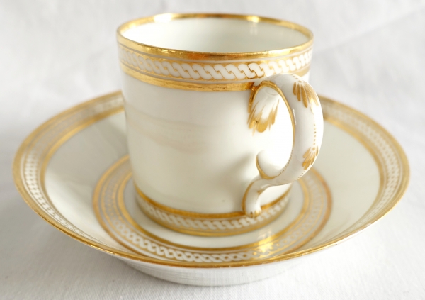 18th century Paris porcelain coffee cup, Duc d'Angouleme Manufacture