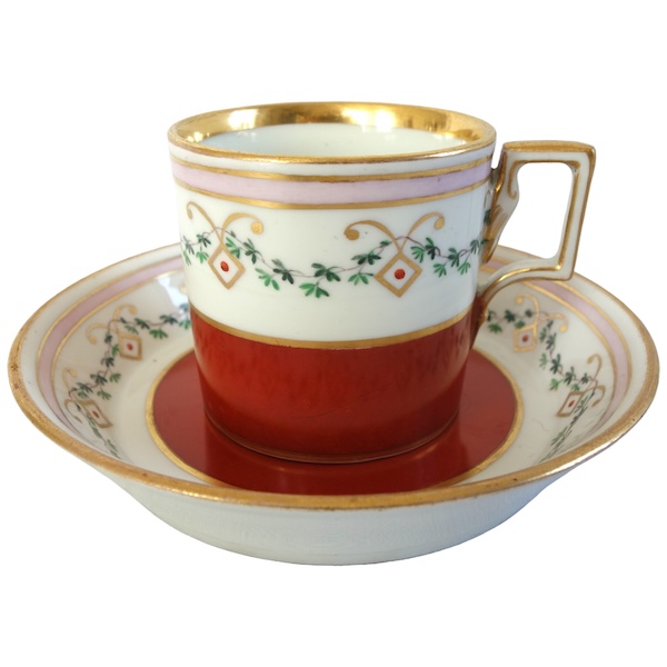 Imperial Vienna Manufacture : porcelain litron cup, 19th century circa 1820 - signed