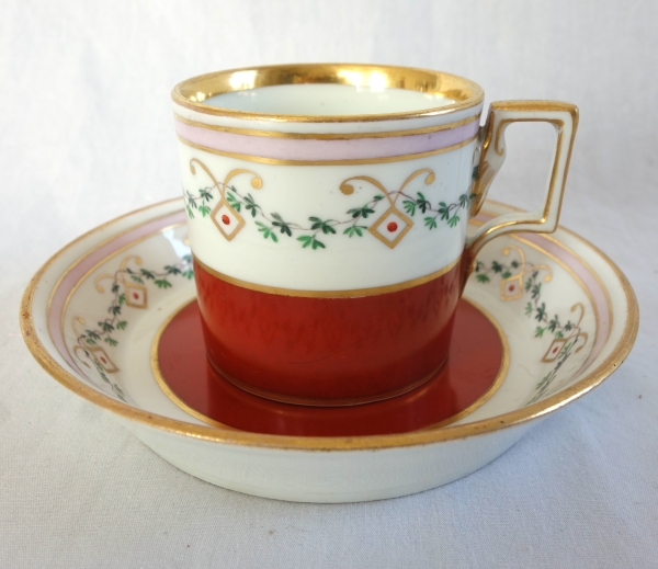 Manufacture Impériale de Vienne : tasse litron en porcelaine, XIXe siècle vers 1820 - signée