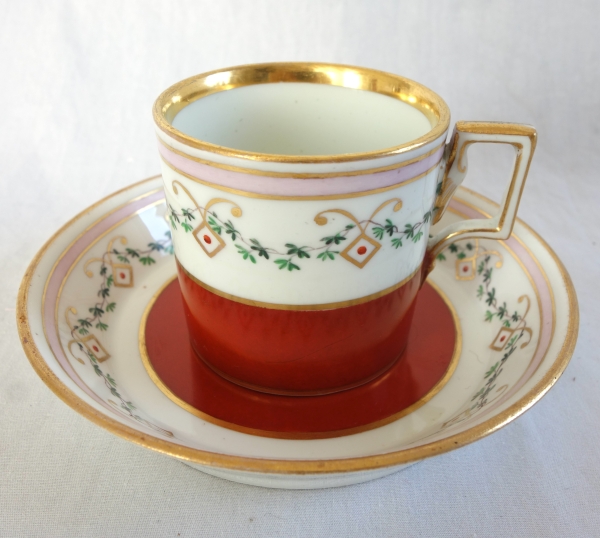 Manufacture Impériale de Vienne : tasse litron en porcelaine, XIXe siècle vers 1820 - signée