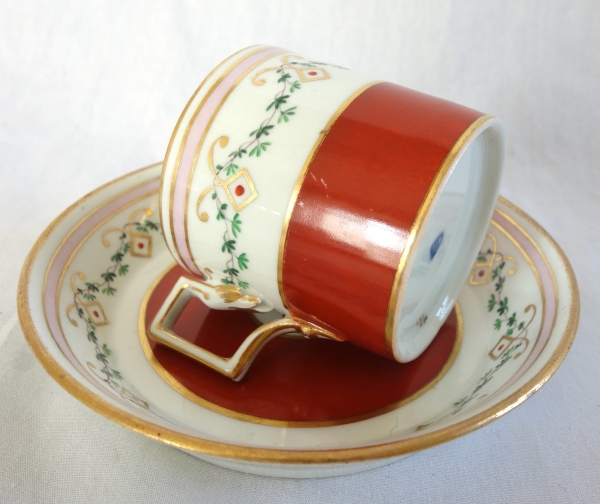 Manufacture Impériale de Vienne : tasse litron en porcelaine, XIXe siècle vers 1820 - signée