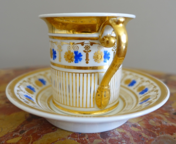 Empire Paris porcelain litron-shaped coffee cup, 19th century circa 1820 - 1830