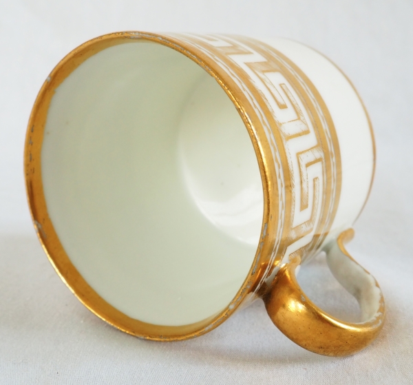 Empire porcelain litron-shaped coffee cup attributed to Dagoty
