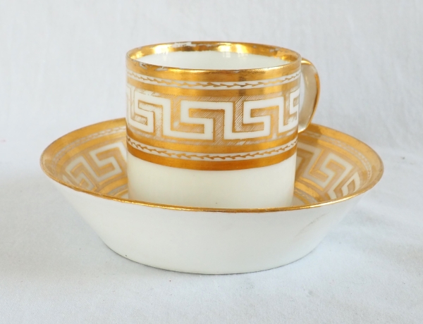 Empire porcelain litron-shaped coffee cup attributed to Dagoty