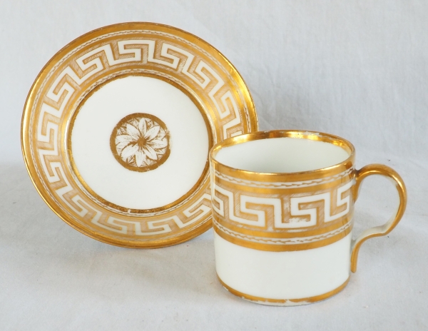 Empire porcelain litron-shaped coffee cup attributed to Dagoty
