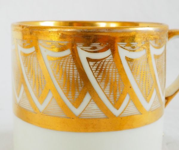Empire porcelain litron-shaped coffee cup attributed to Dagoty