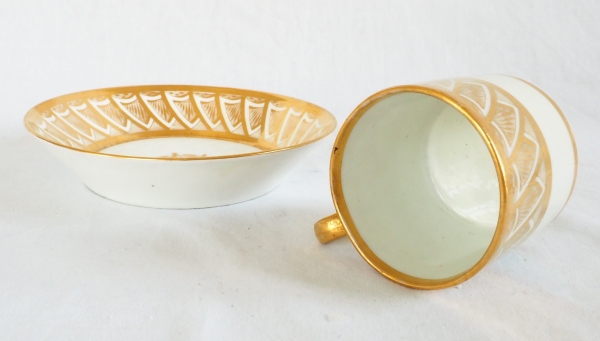 Empire porcelain litron-shaped coffee cup attributed to Dagoty