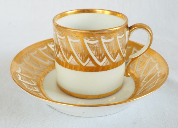 Empire porcelain litron-shaped coffee cup attributed to Dagoty