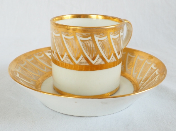 Empire porcelain litron-shaped coffee cup attributed to Dagoty