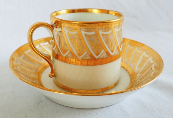 Empire porcelain litron-shaped coffee cup attributed to Dagoty