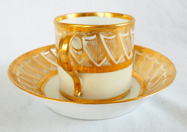 Empire porcelain litron-shaped coffee cup attributed to Dagoty